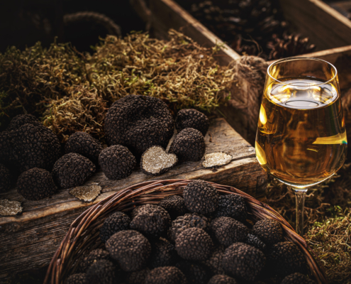 vino bianco e tartufo